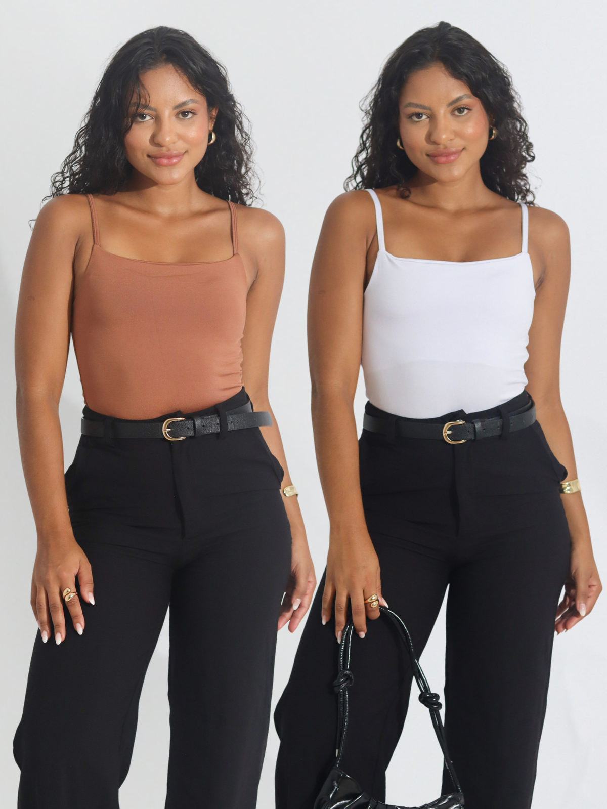 Kit 2 Body Alça Fina Feminino