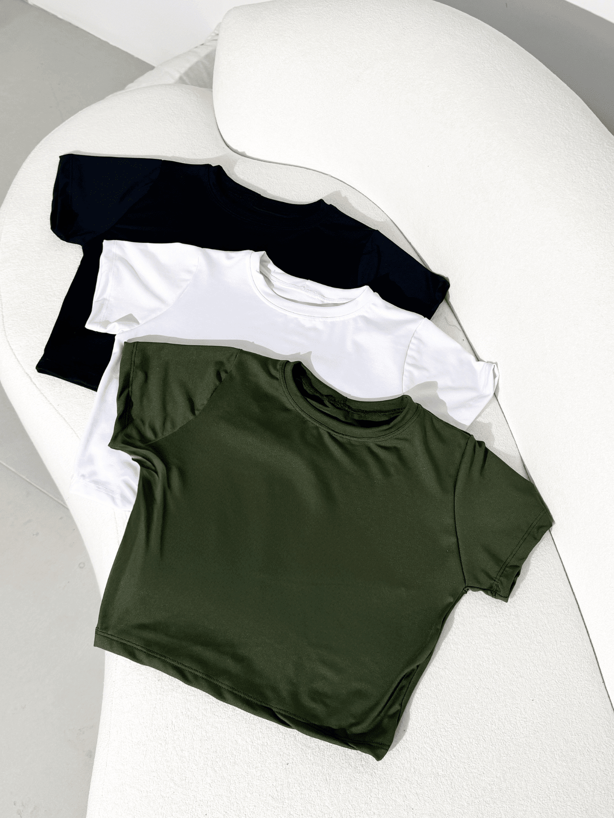Kit 3 Blusa Curta Feminina
