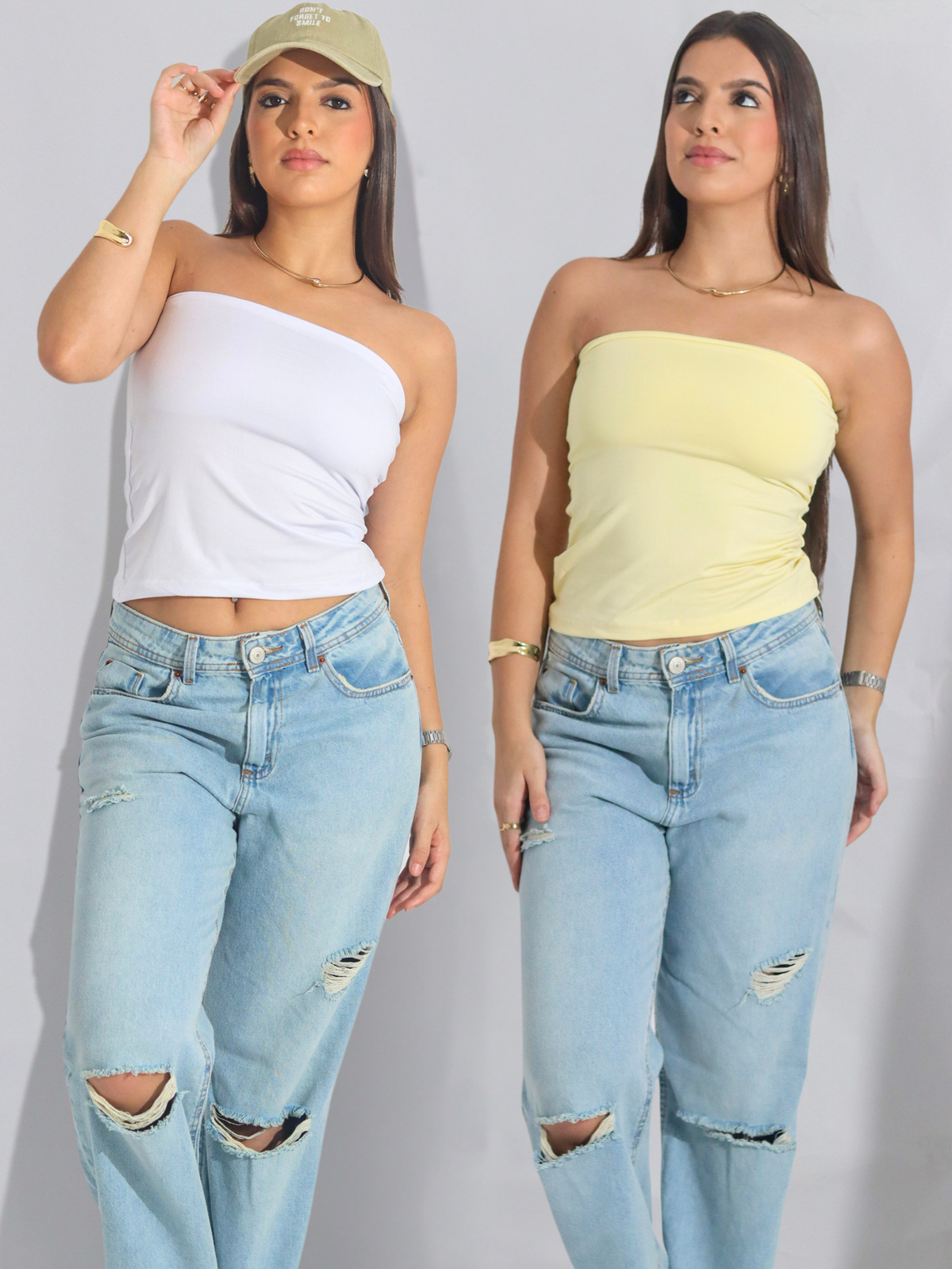 Kit 2 Cropped feminino Tube top