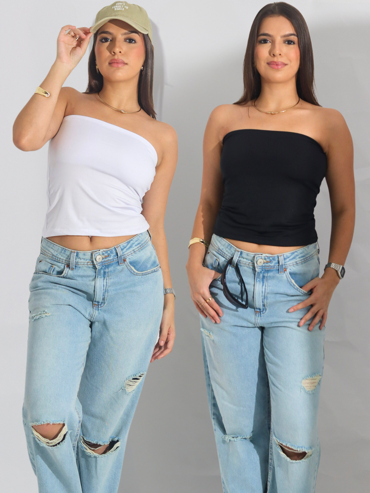 Kit 2 Cropped feminino Tube top