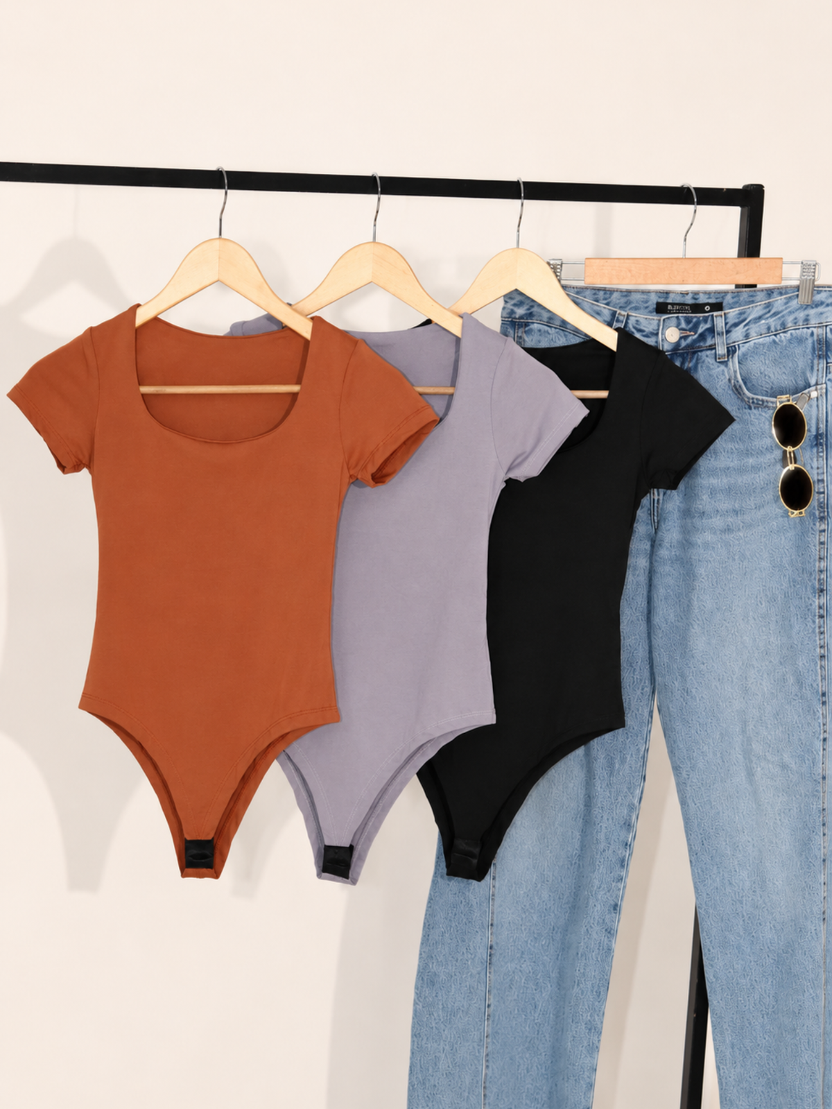 Kit 3 Body Manguinha Feminino