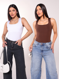 Kit 2 Body Quadrado Feminino