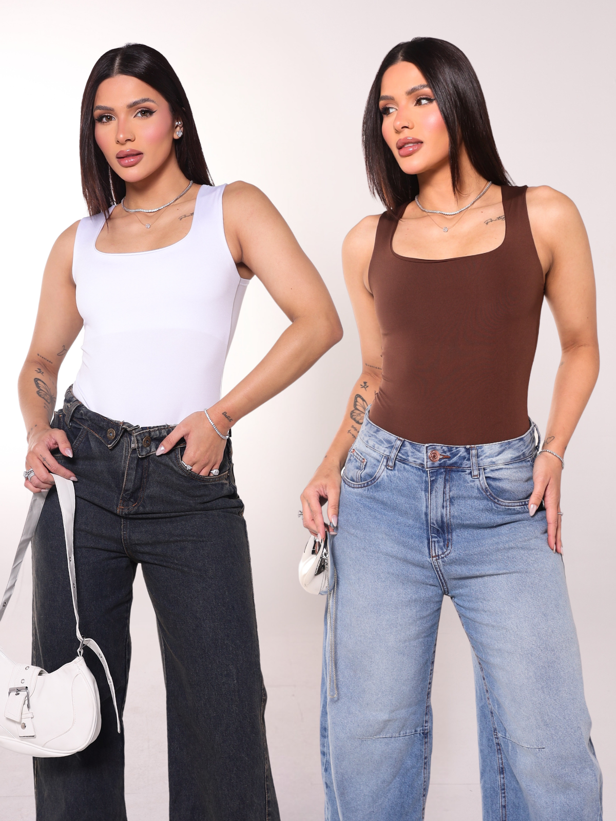 Kit 2 Body Quadrado Feminino