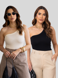 Kit 2 Blusa Mula Manca Canelada