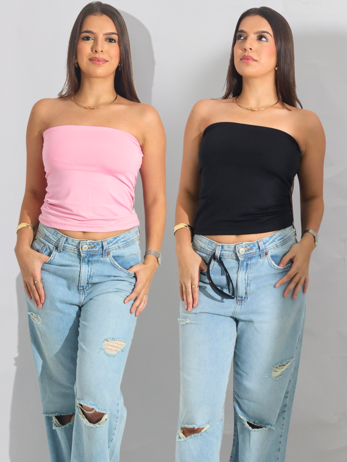 Kit 2 Cropped feminino Tube top