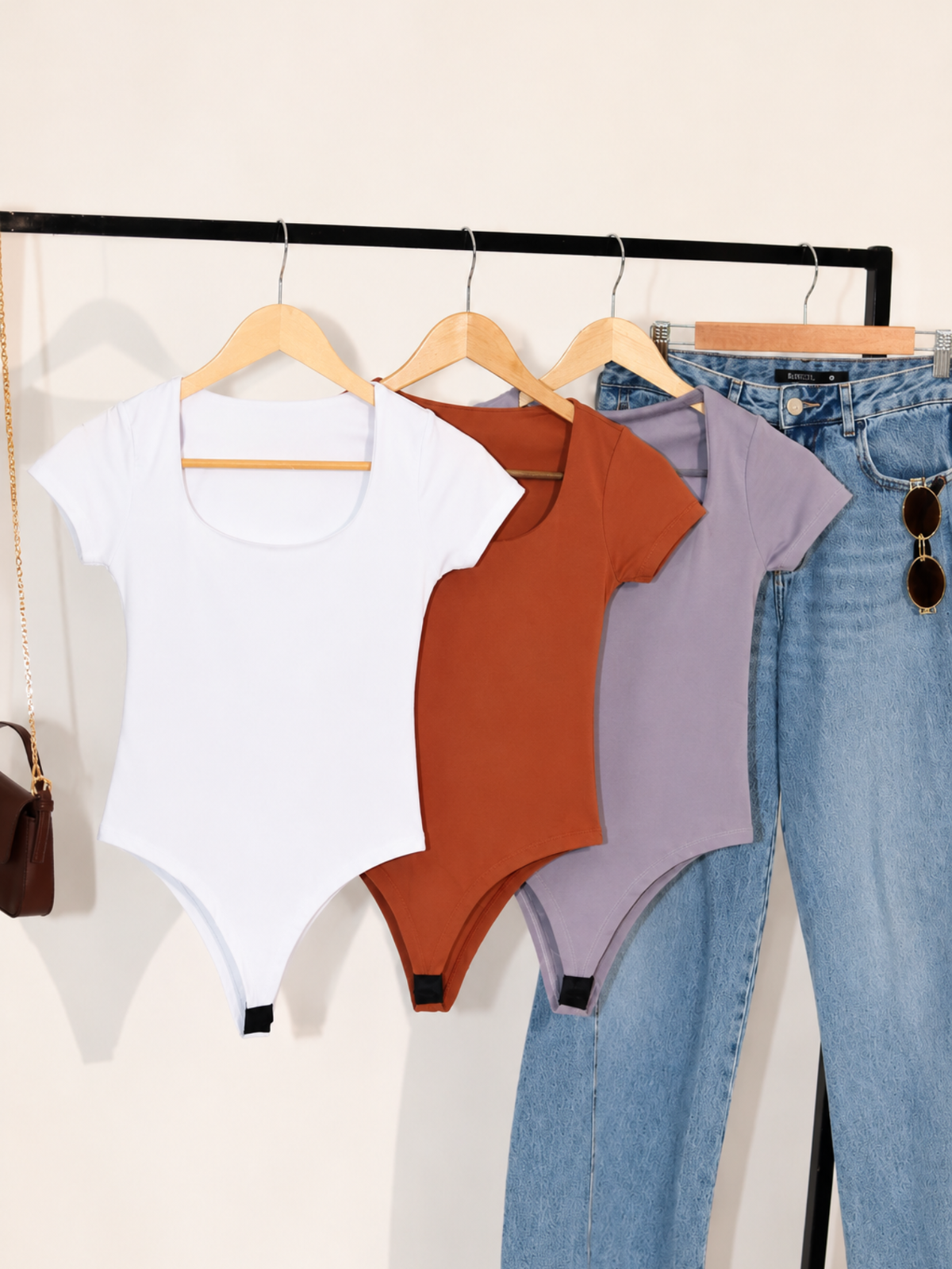 Kit 3 Body Manguinha Feminino