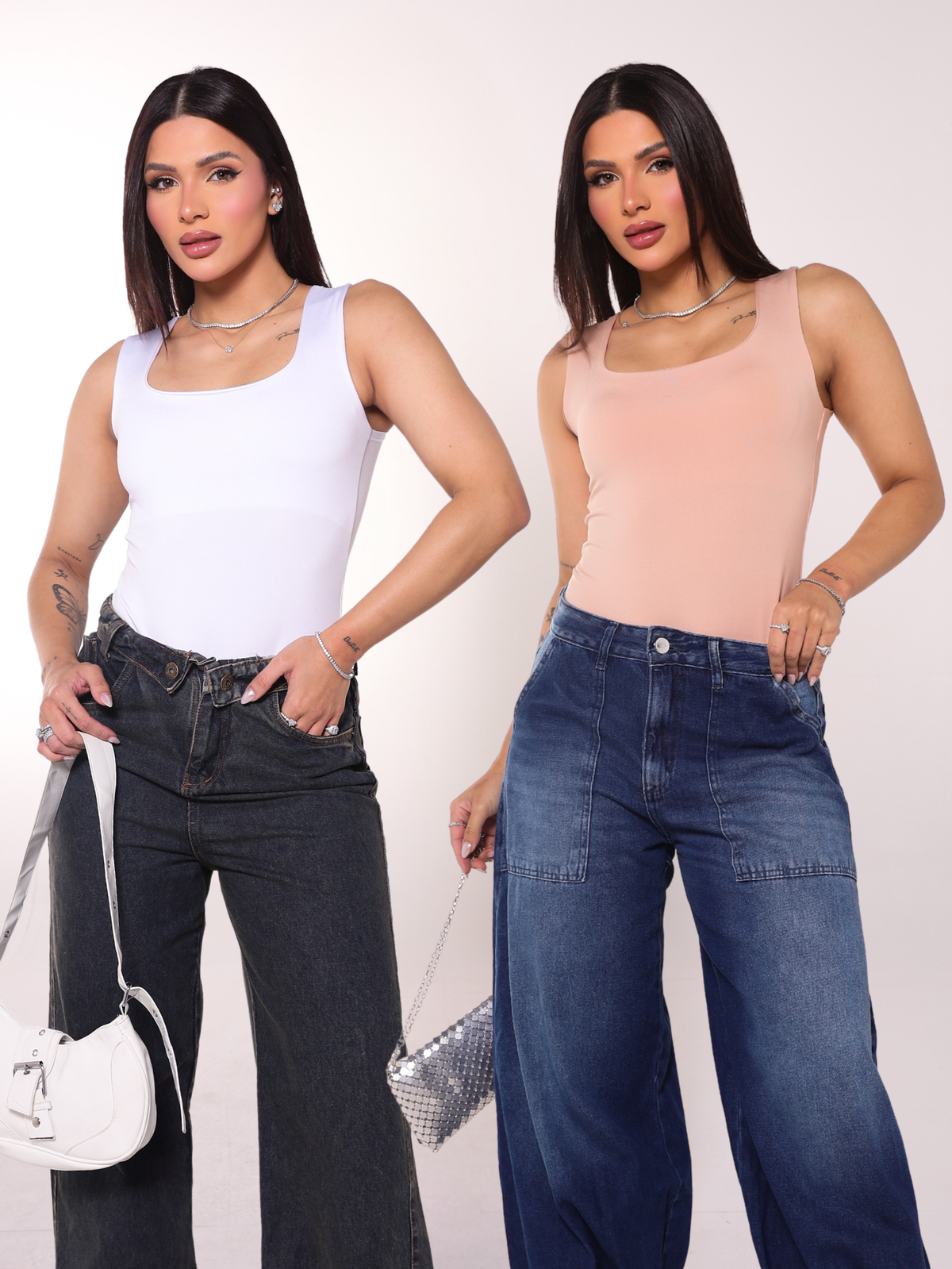 Kit 2 Body Quadrado Feminino