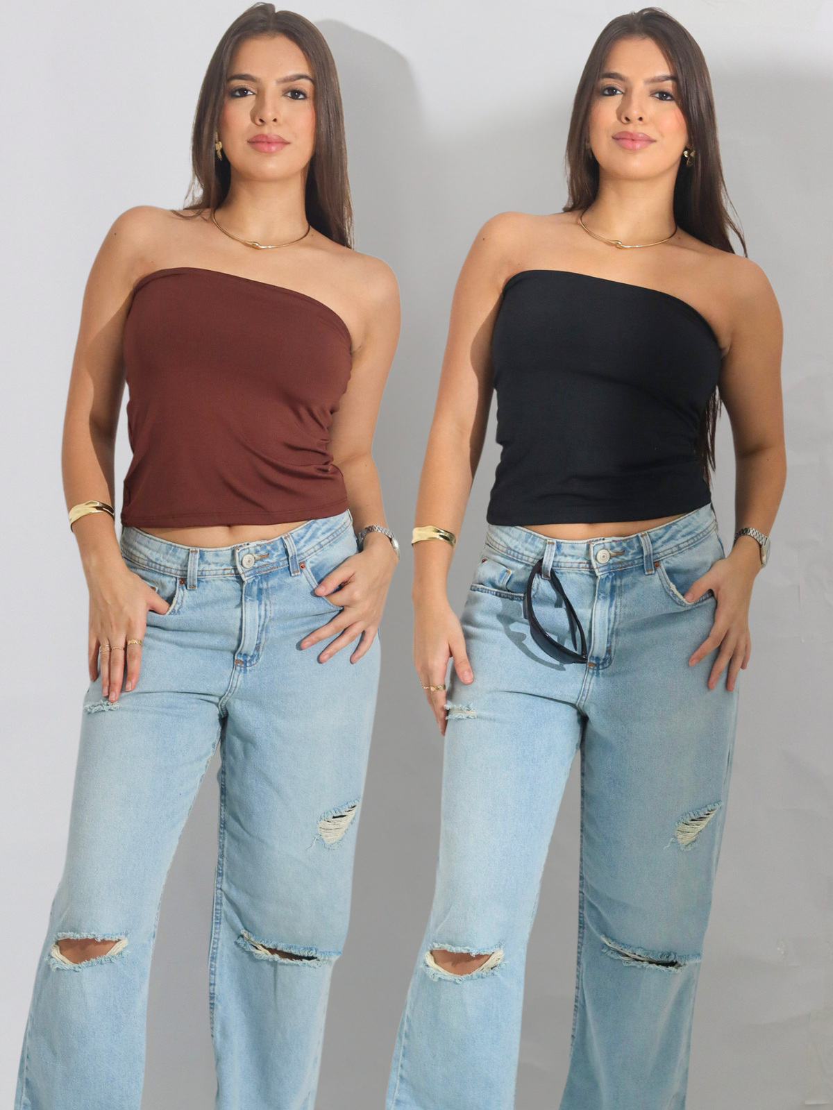Kit 2 Cropped feminino Tube top