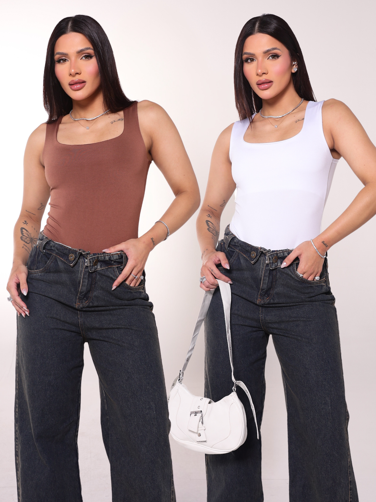 Kit 2 Body Quadrado Feminino