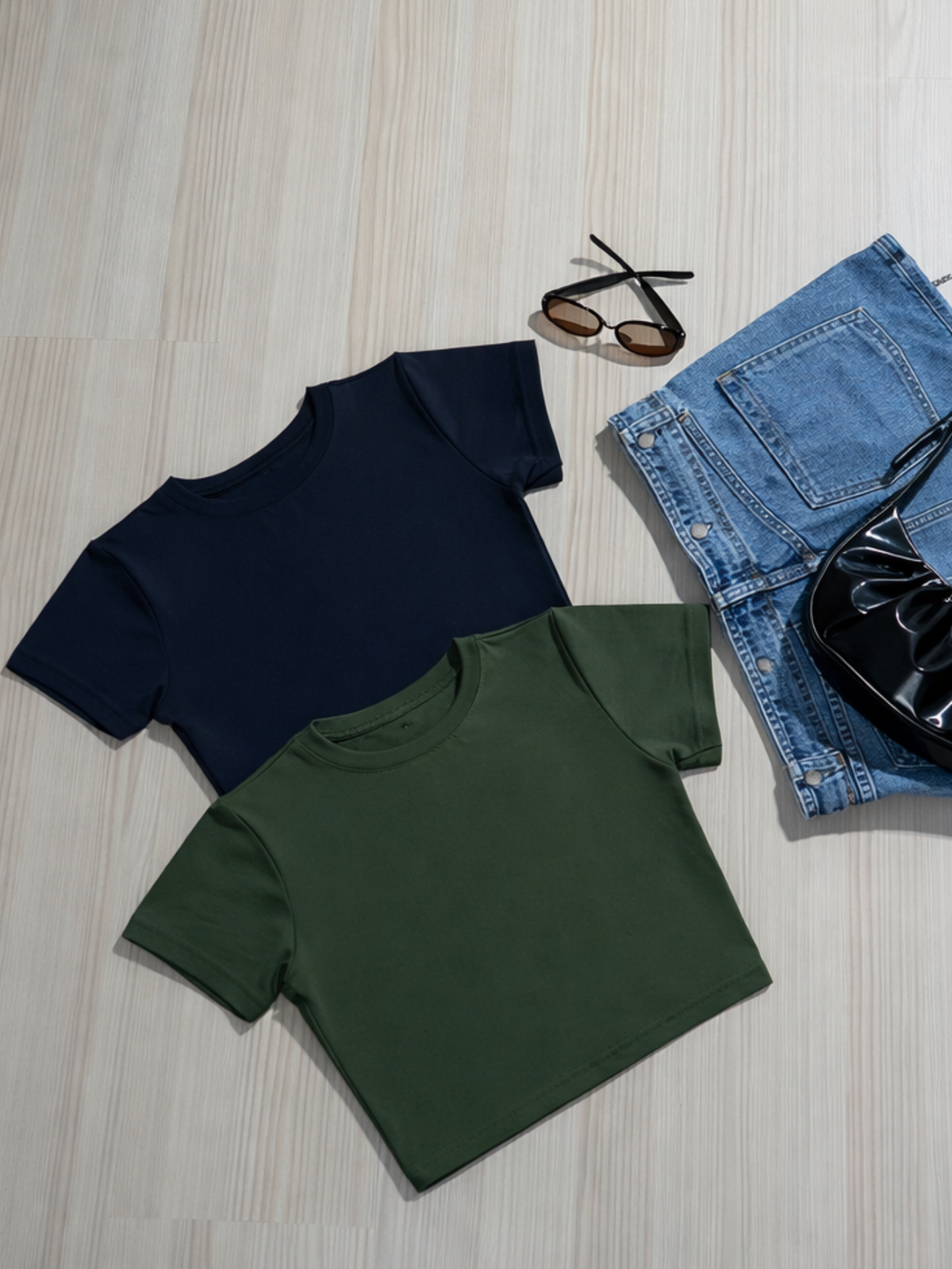 Kit 2 Blusa Curta Feminina