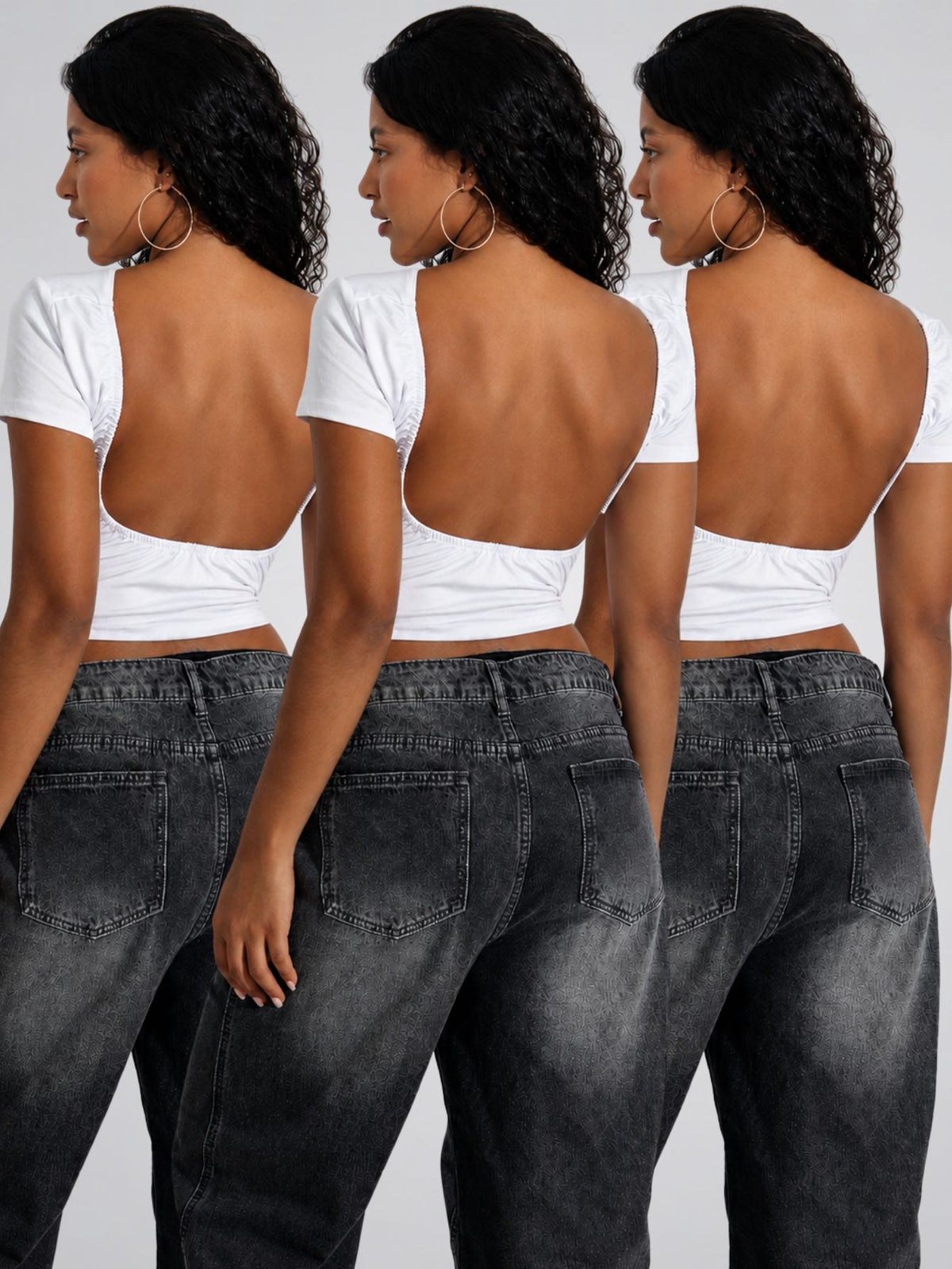 Kit 3 Blusa Costa Nua Feminina