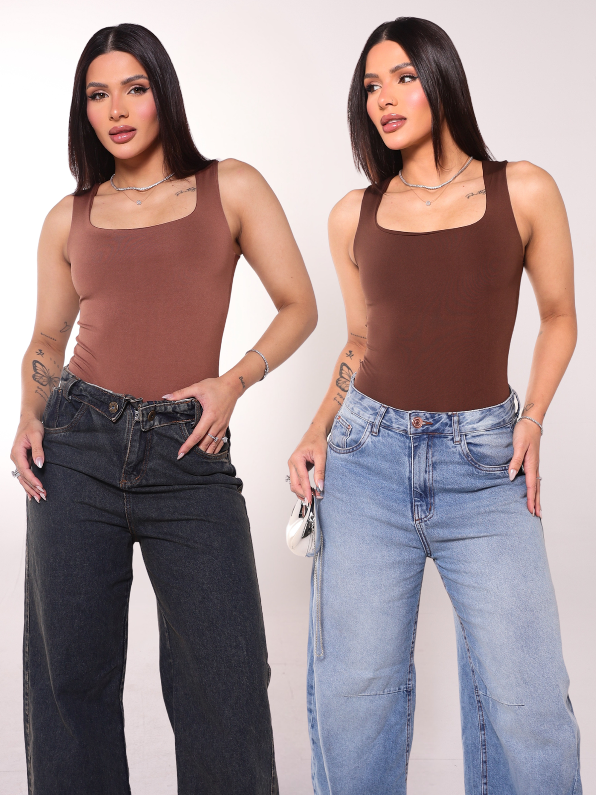 Kit 2 Body Quadrado Feminino
