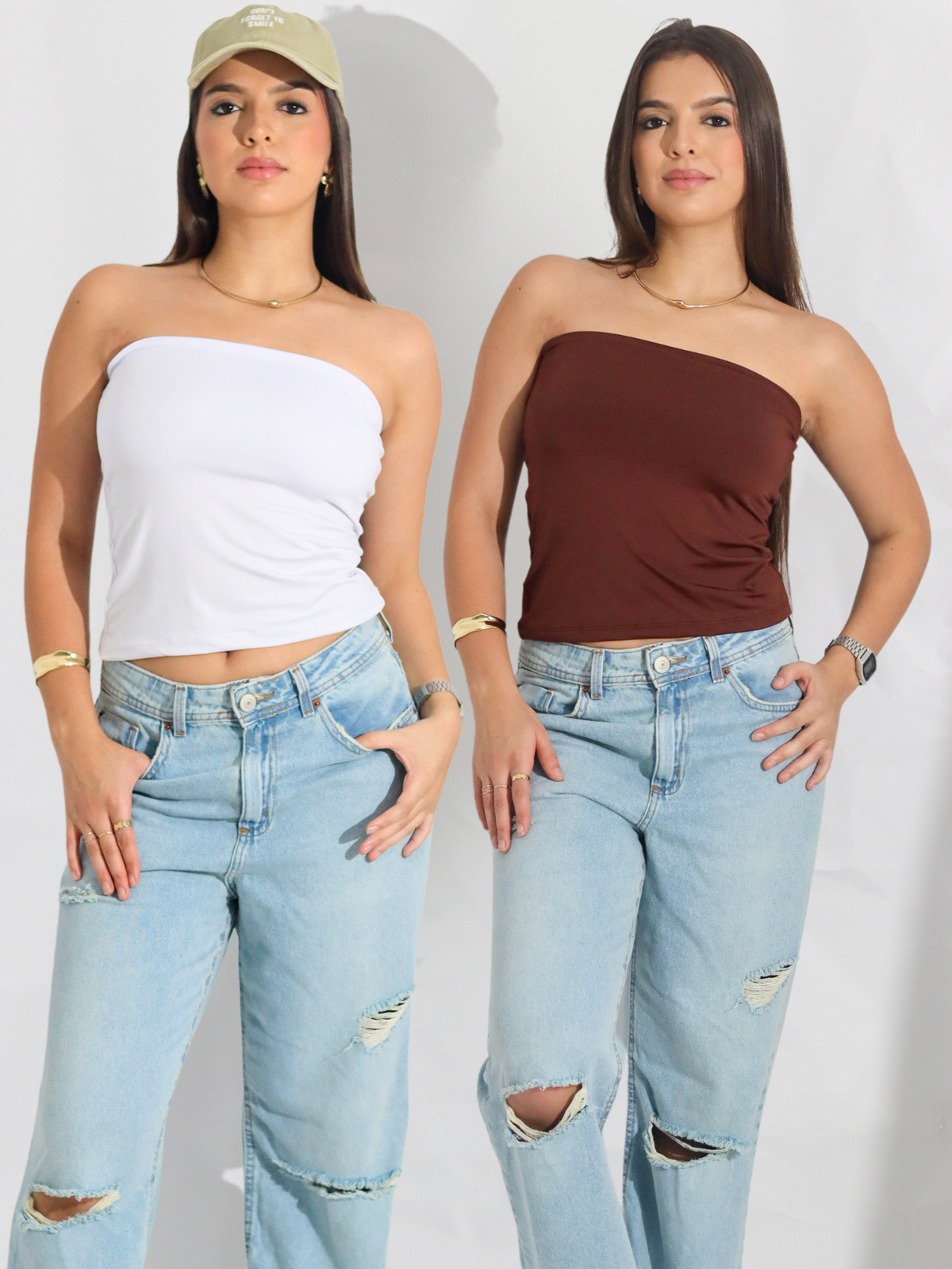 Kit 2 Cropped feminino Tube top