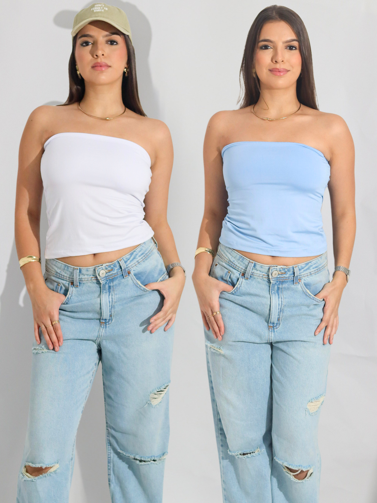 Kit 2 Cropped feminino Tube top