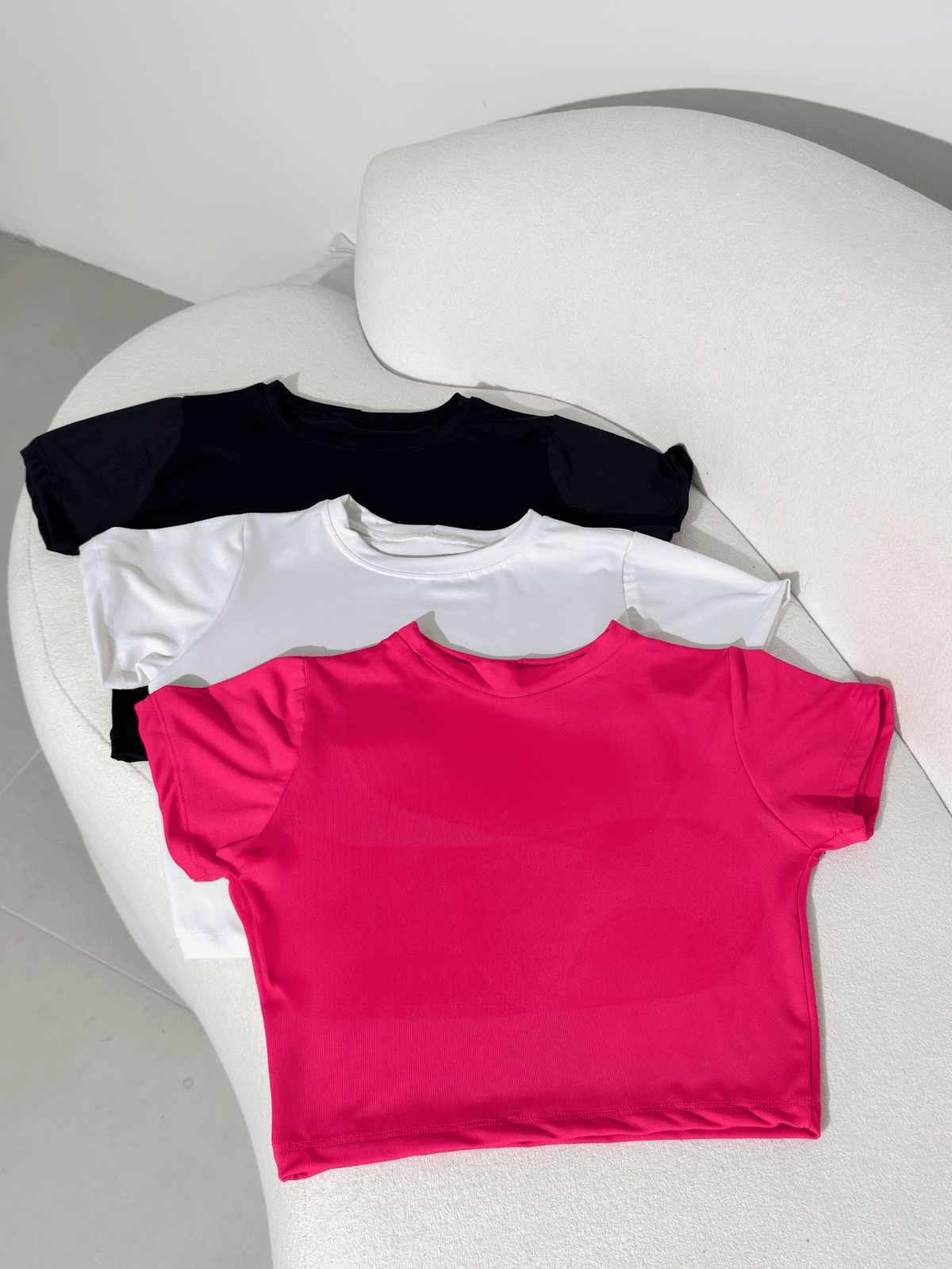 Kit 3 Blusa Curta Feminina