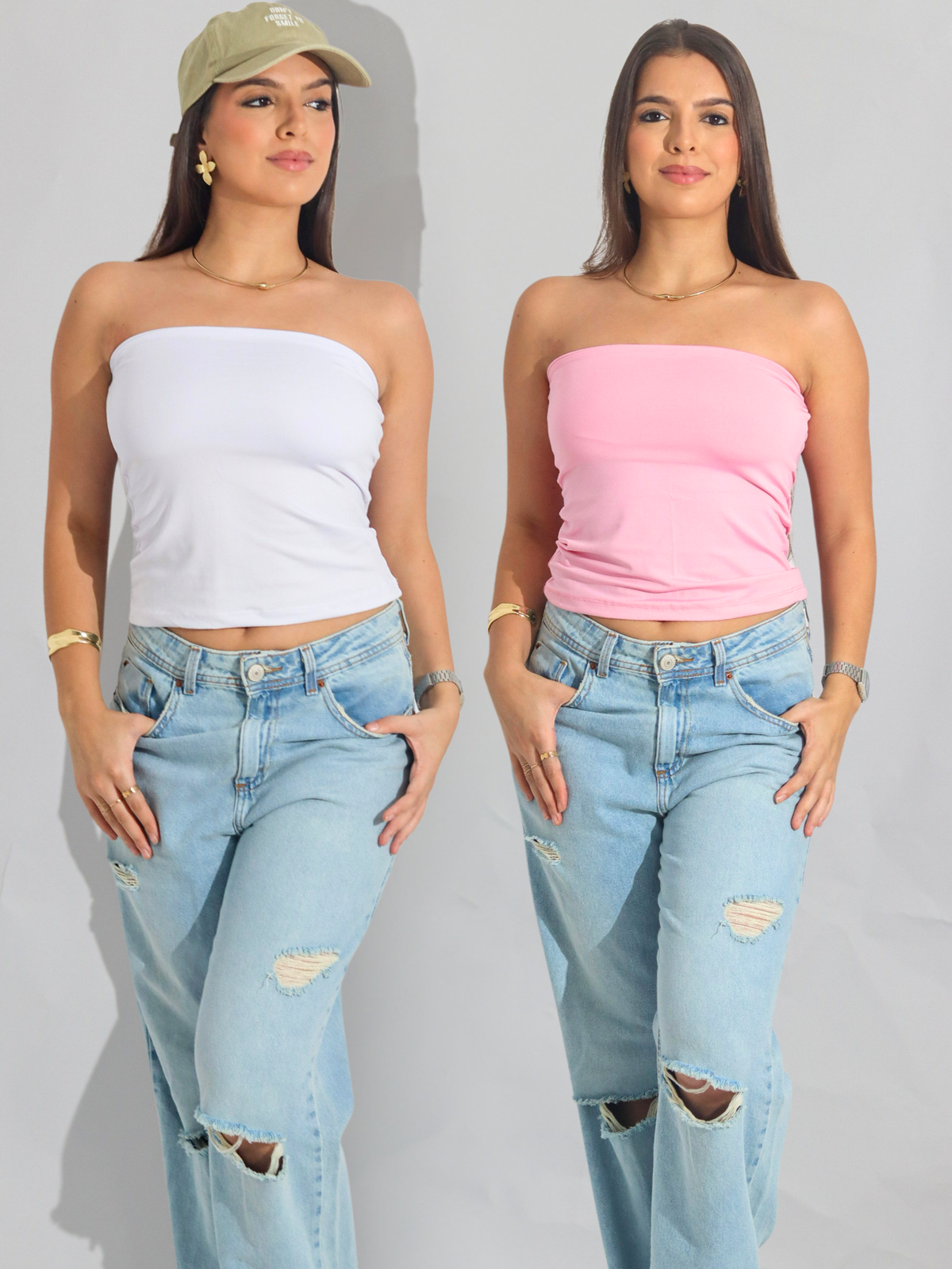 Kit 2 Cropped feminino Tube top