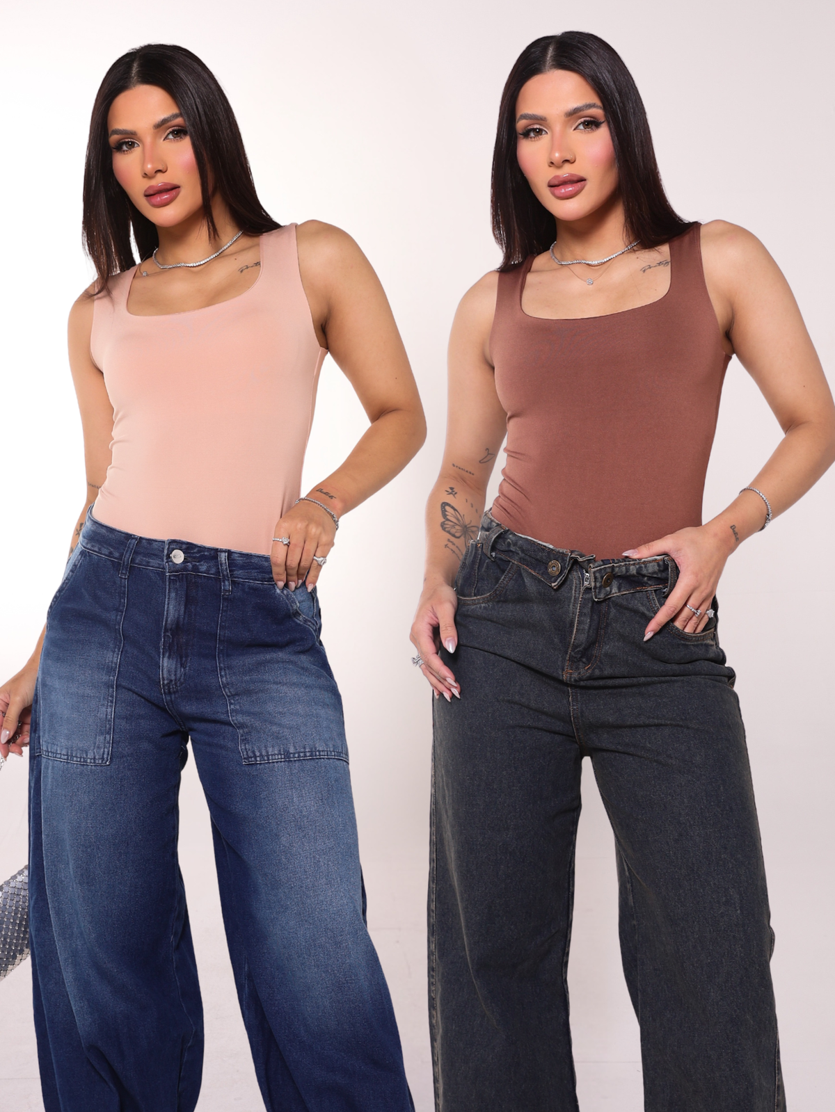 Kit 2 Body Quadrado Feminino