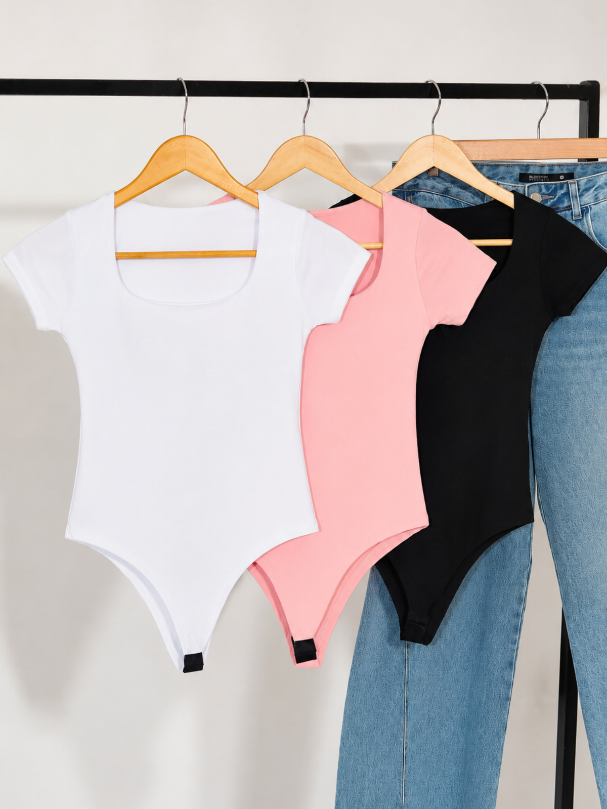 Kit 3 Body Manguinha Feminino