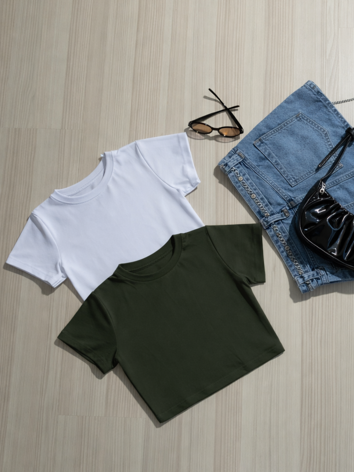 Kit 2 Blusa Curta Feminina