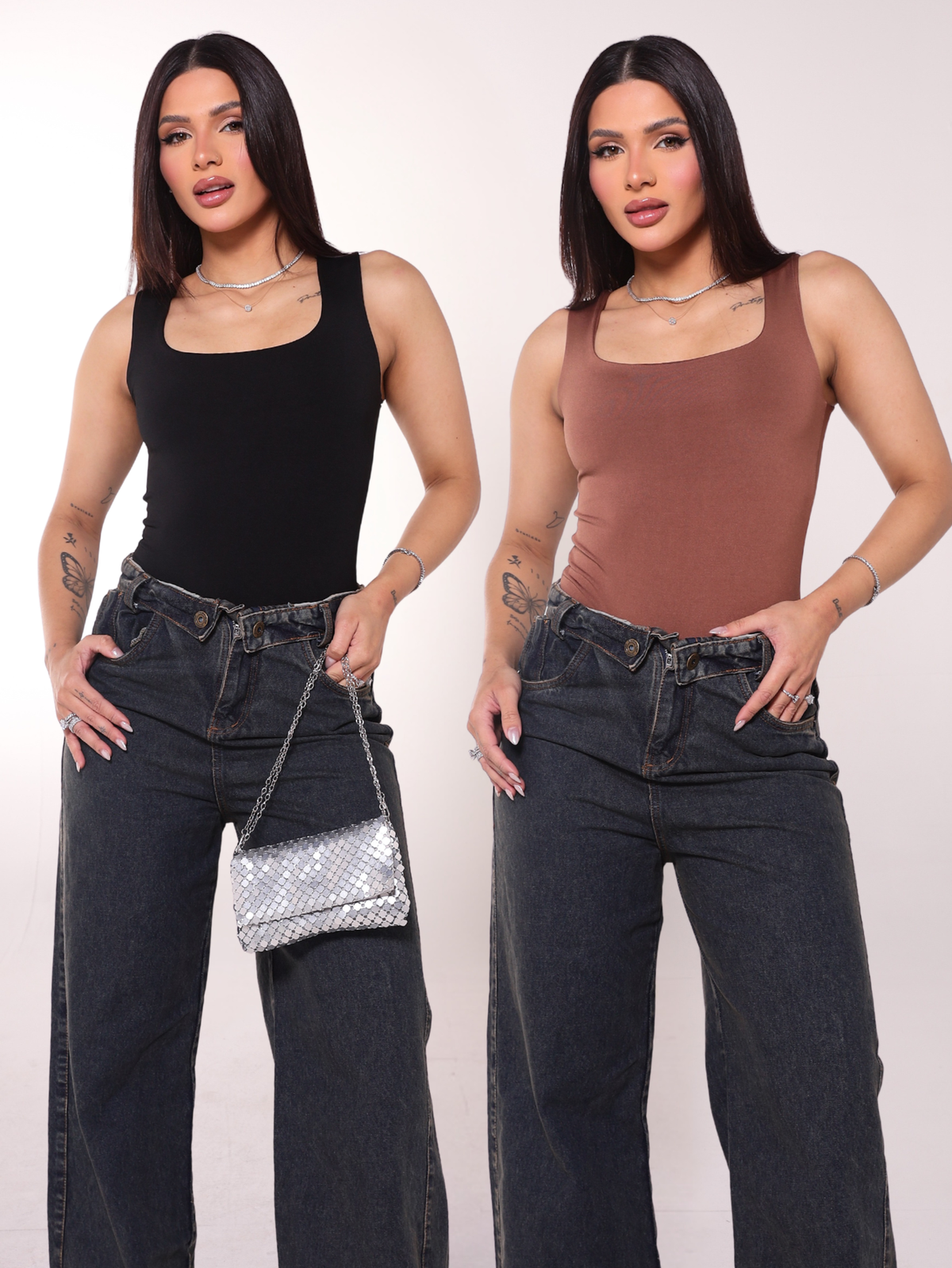 Kit 2 Body Quadrado Feminino