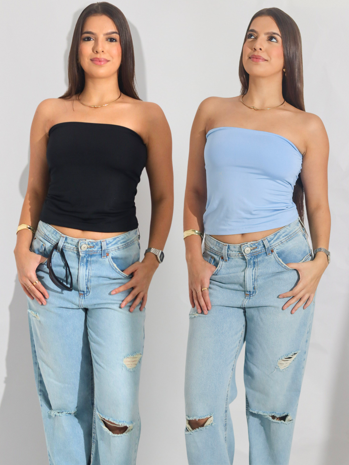 Kit 2 Cropped feminino Tube top