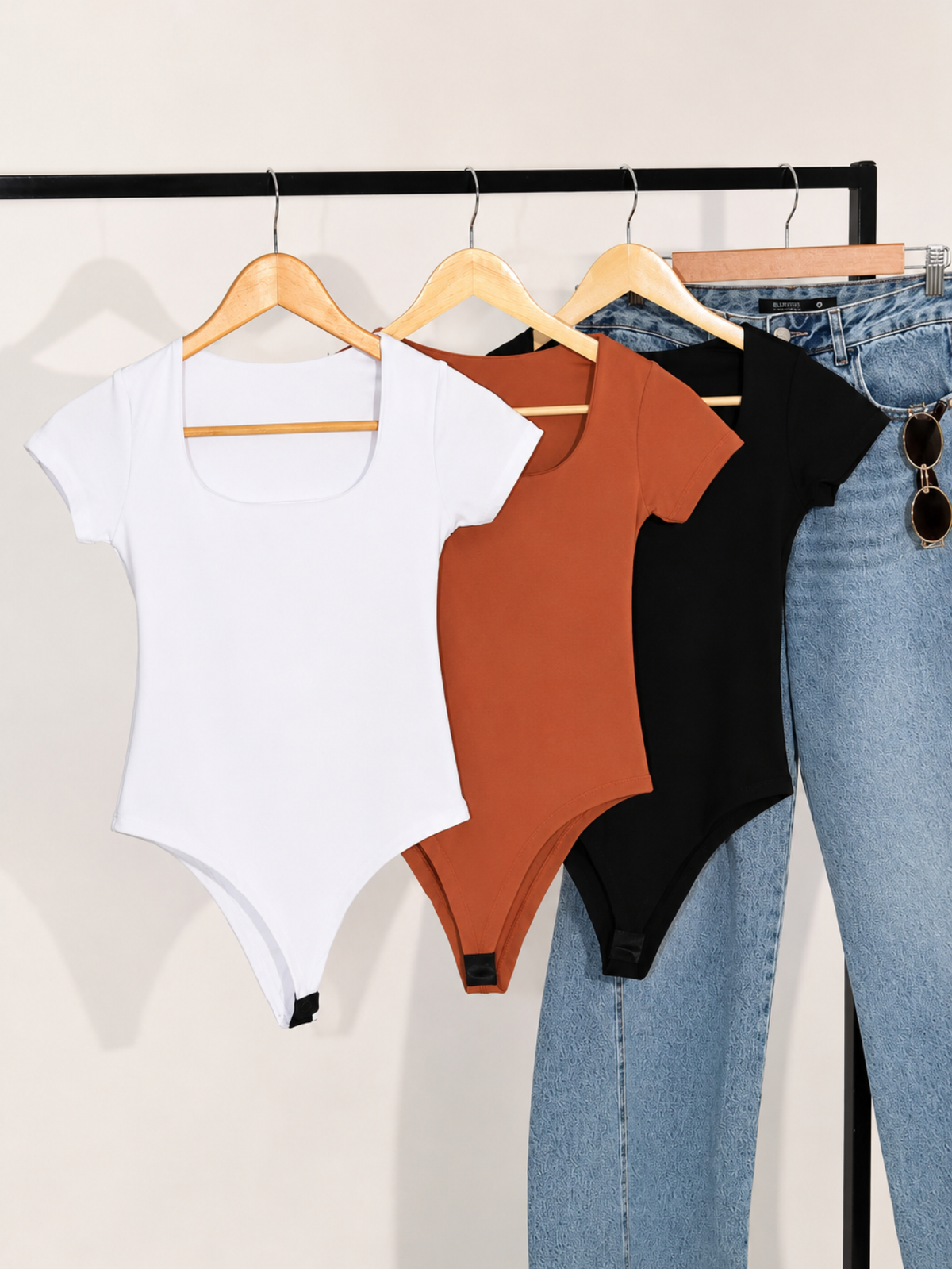 Kit 3 Body Manguinha Feminino