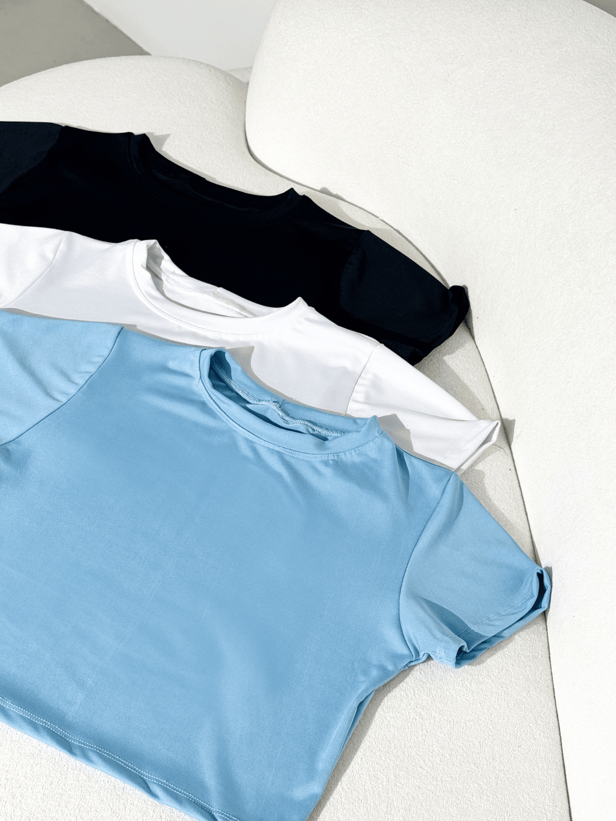 Kit 3 Blusa Curta Feminina