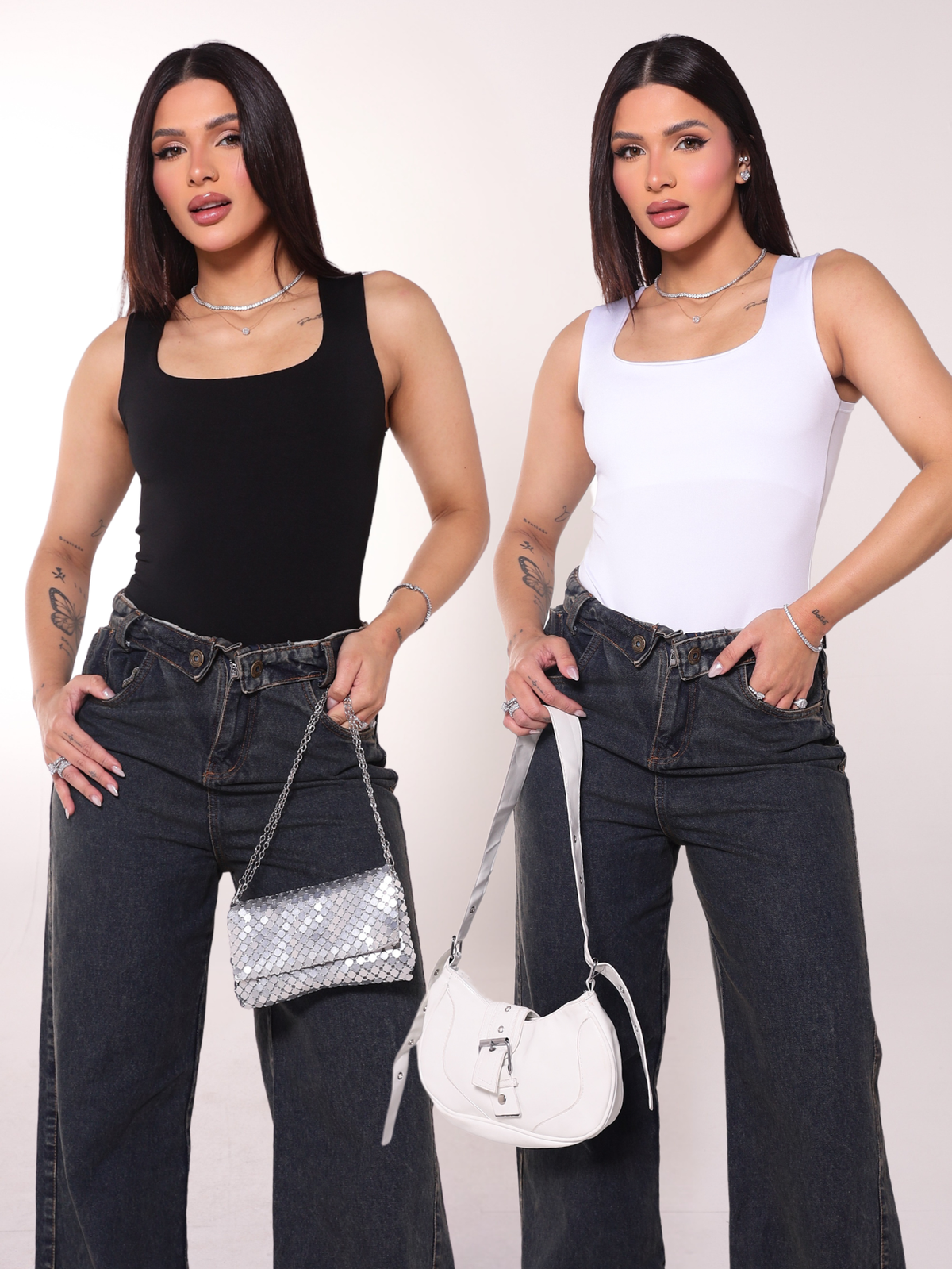 Kit 2 Body Quadrado Feminino