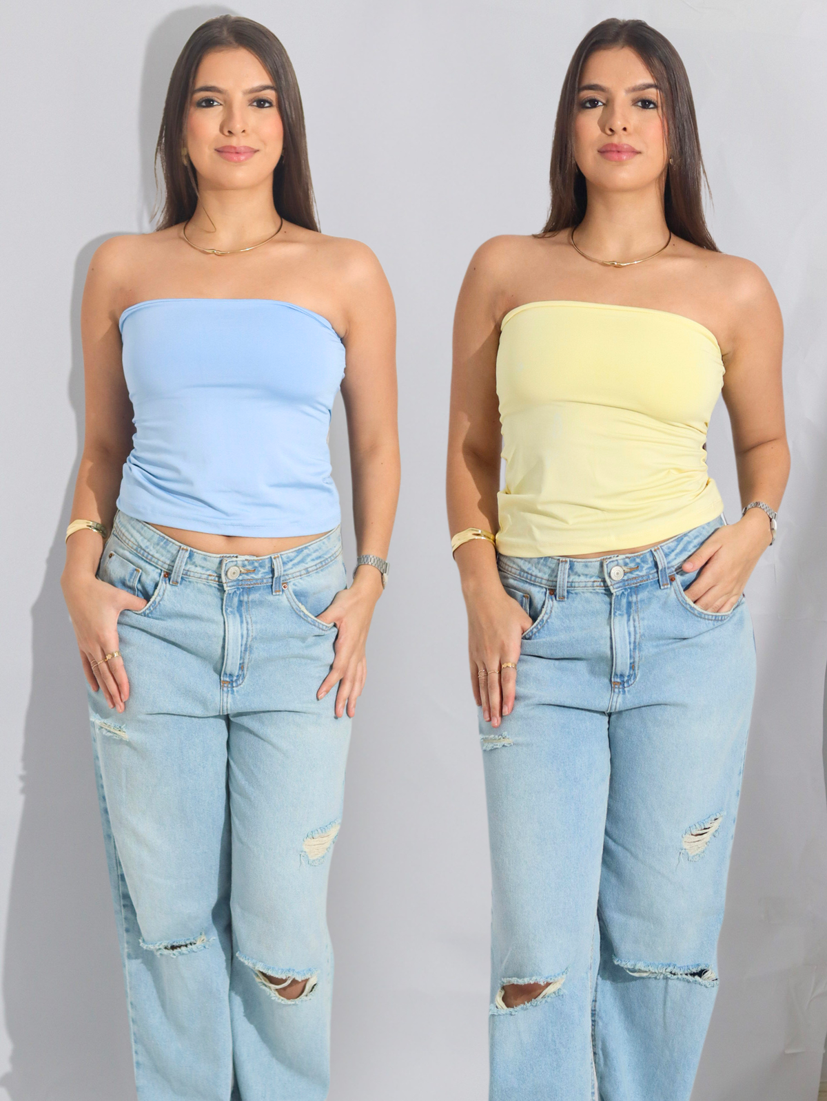 Kit 2 Cropped feminino Tube top