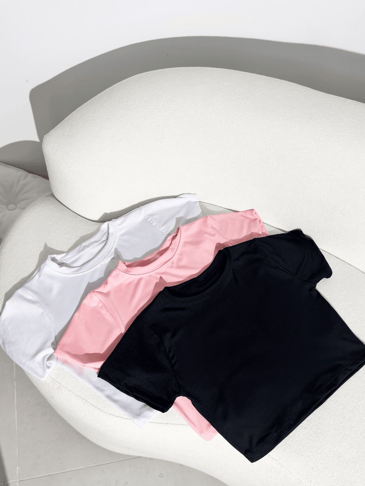 Kit 3 Blusa Curta Feminina