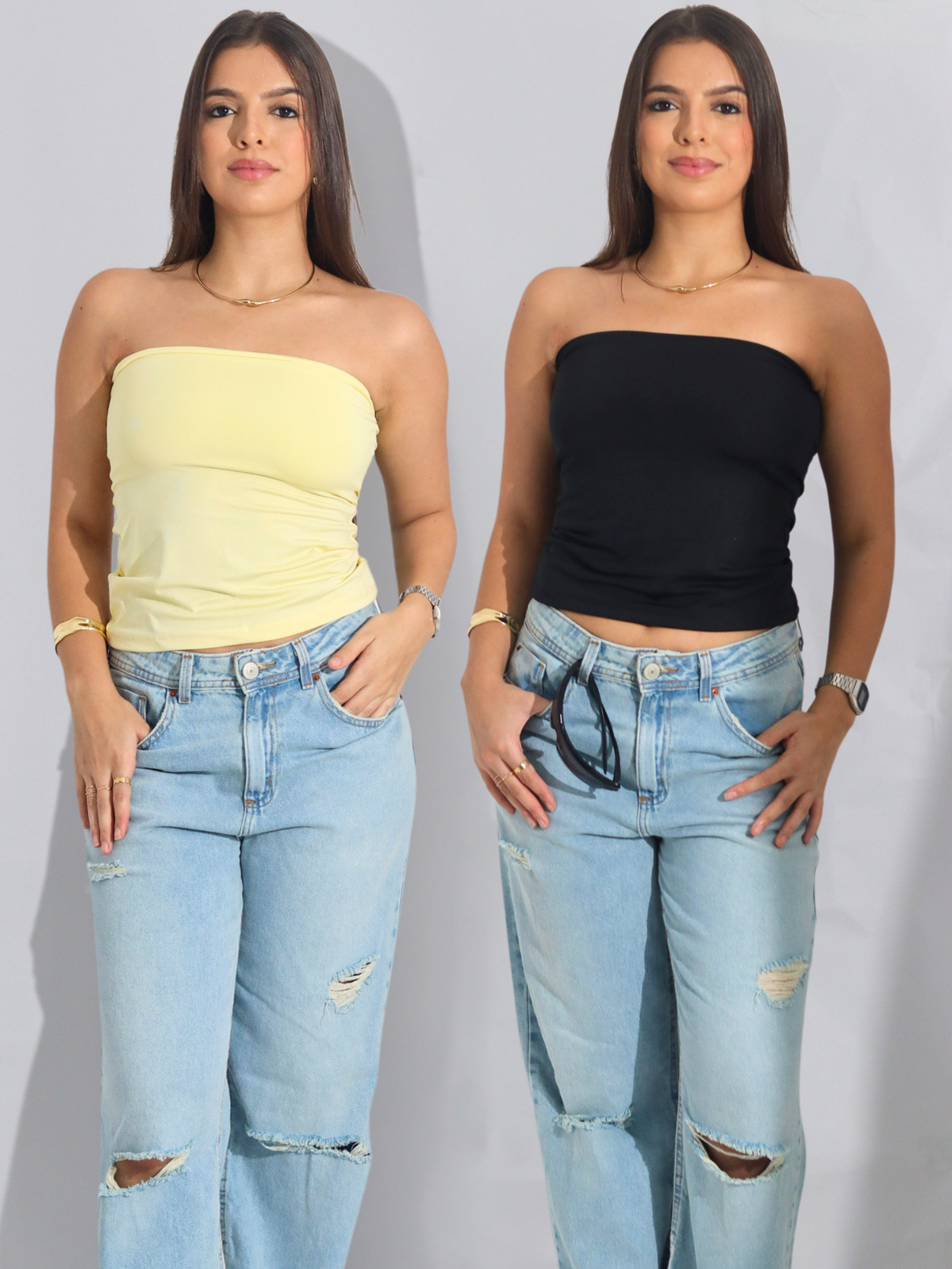 Kit 2 Cropped feminino Tube top