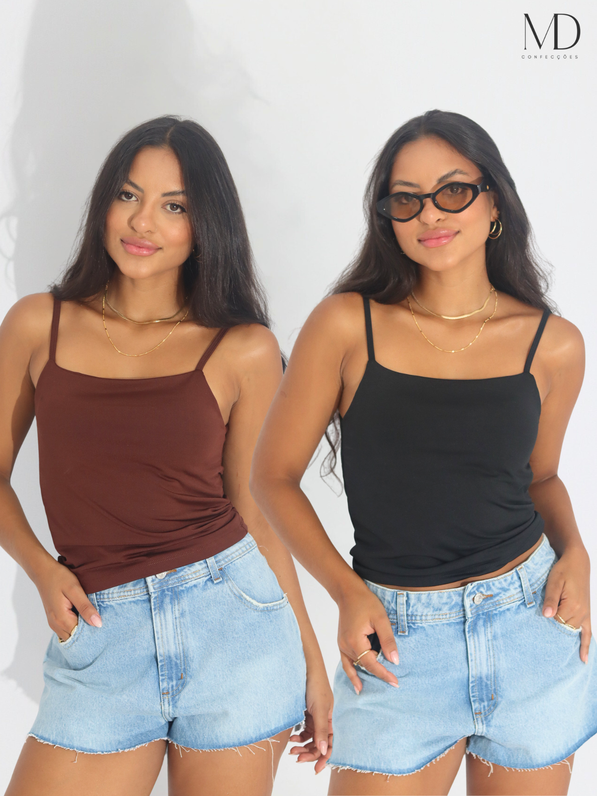 Kit 2 Cropped Regatinha Feminino